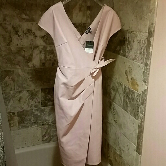 topshop leather wrap dress